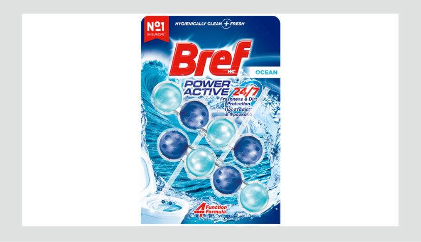 Bref Duo Power Active Ocean - Освежувач за WC школка